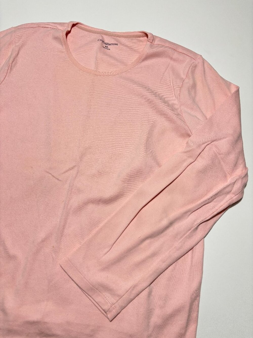 Croft & Barrow Blush Pink Long Sleeve Cotton T-Shirt